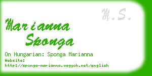 marianna sponga business card